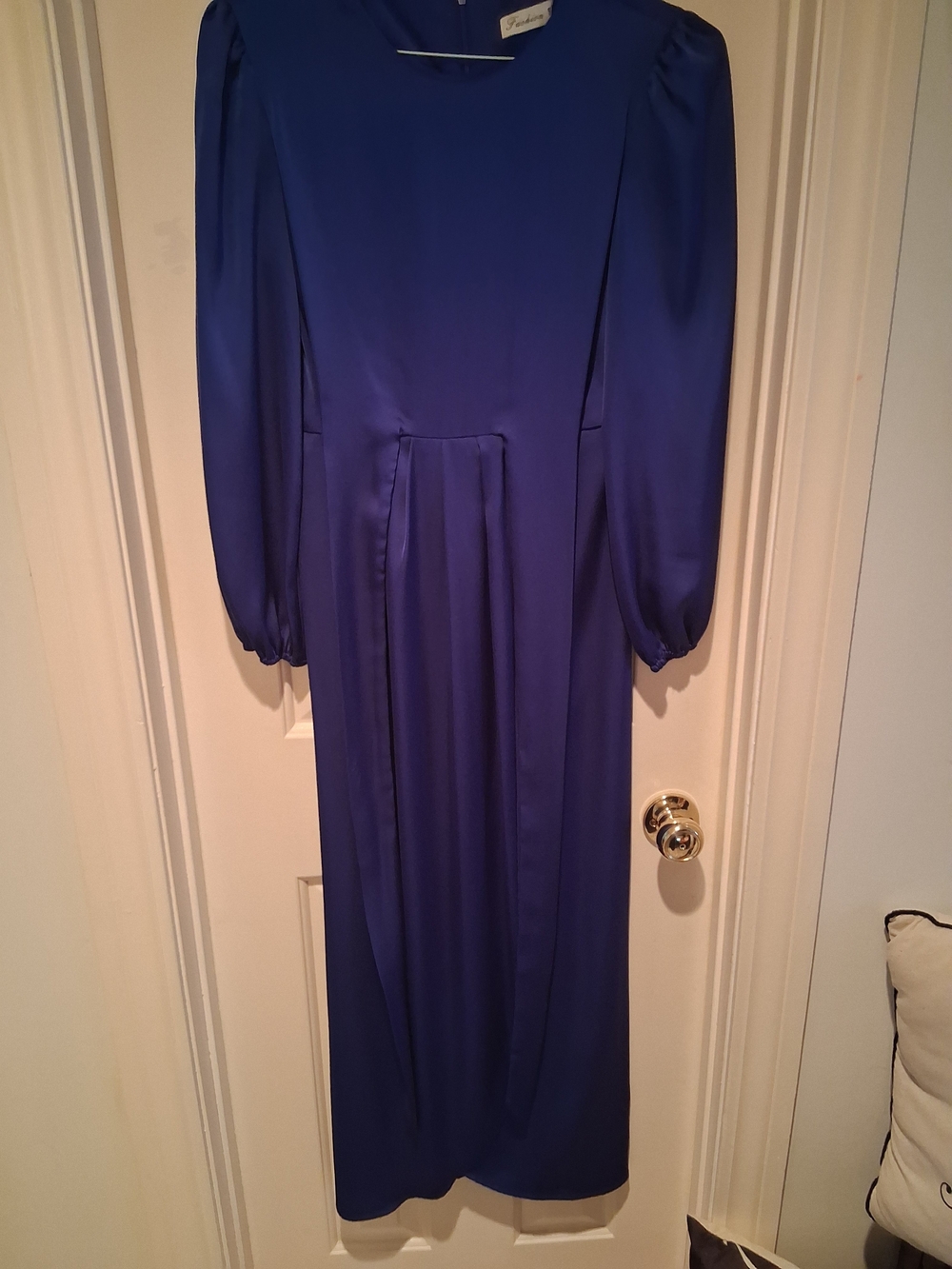 Royal Blue Long Sleeve Maxi Dress